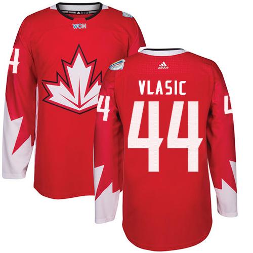 Team Canada #44 Marc-Edouard Vlasic Red 2016 World Cup Stitched Youth NHL Jersey